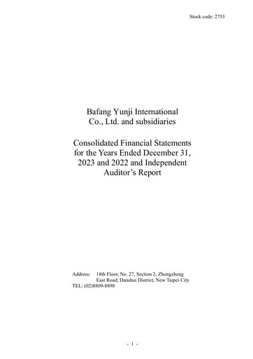 Thumbnail Bafang Yunji Financial Statement 2023