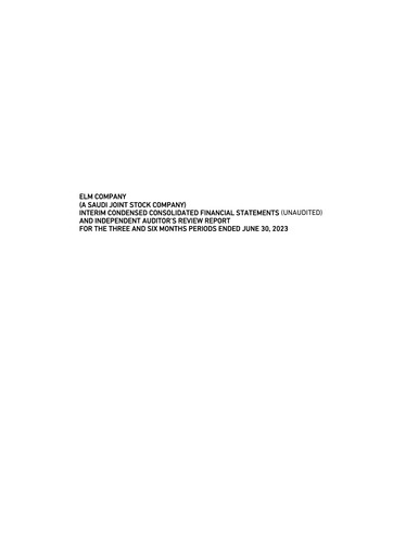 Thumbnail Elm Company Half-year Report 2023-h1