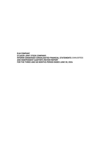 Thumbnail Elm Company Half-year Report 2024-h1