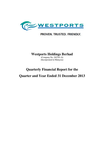 Thumbnail Westports Quarterly Report 2013-q4