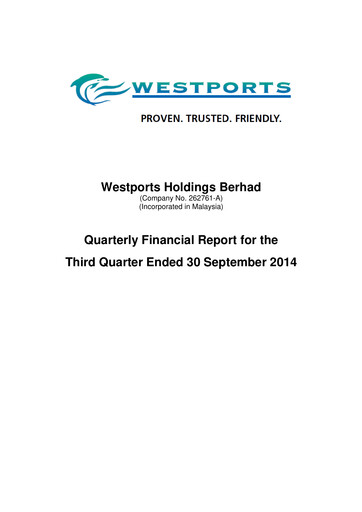 Thumbnail Westports Quarterly Report 2014-q3