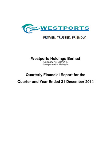 Thumbnail Westports Quarterly Report 2014-q4