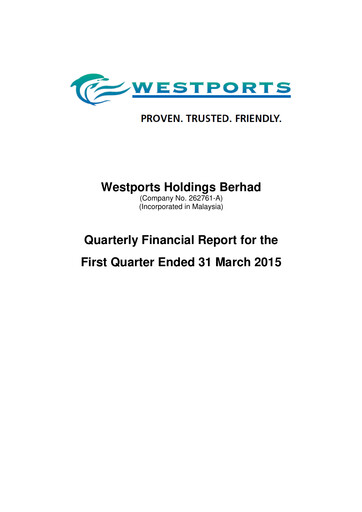 Thumbnail Westports Quarterly Report 2015-q1