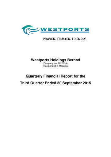 Thumbnail Westports Quarterly Report 2015-q3