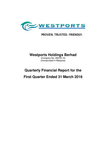 Thumbnail Westports Quarterly Report 2016-q1