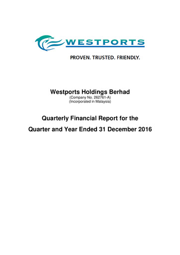 Thumbnail Westports Quarterly Report 2016-q4