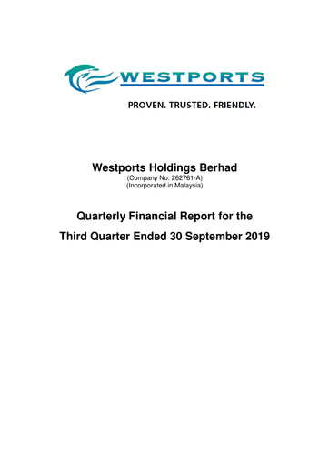 Thumbnail Westports Quarterly Report 2019-q3