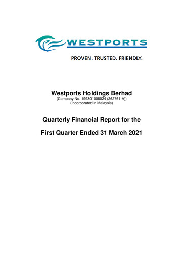 Thumbnail Westports Quarterly Report 2021-q1