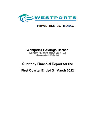 Thumbnail Westports Quarterly Report 2022-q1