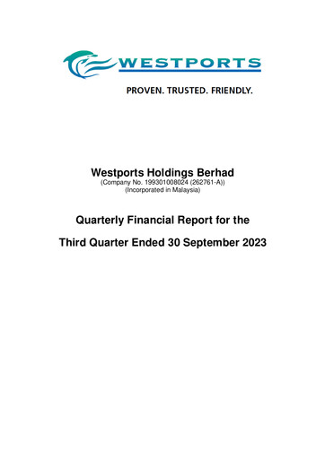 Thumbnail Westports Quarterly Report 2023-q3