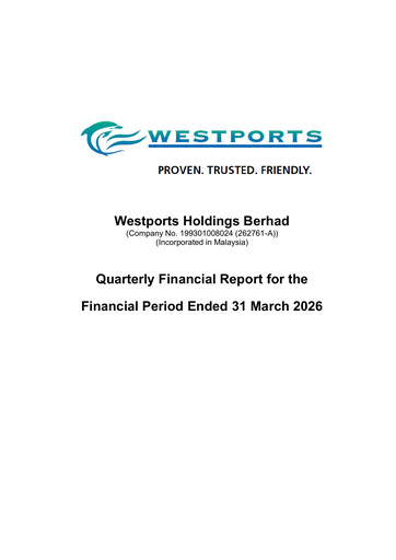 Thumbnail Westports Quarterly Report 2026-q1