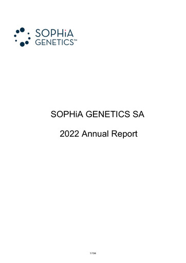 Thumbnail SOPHiA GENETICS Annual Report 2022