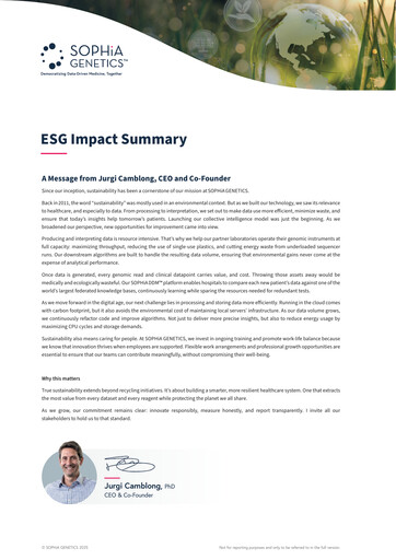 Thumbnail SOPHiA GENETICS ESG Report 2024