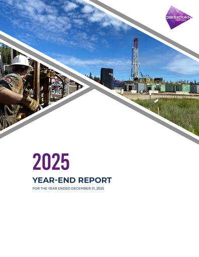 Vorschaubild Obsidian Energy Finanzmitteilung 2025