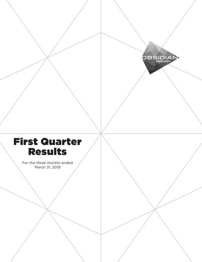 Vorschaubild Obsidian Energy Quartalsbericht 2018-q1