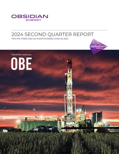 Vorschaubild Obsidian Energy Quartalsbericht 2024-q2