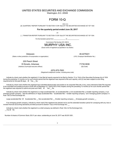 Thumbnail Murphy USA
 Quarterly Report 2017-q2