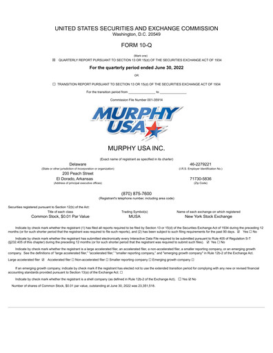 Thumbnail Murphy USA
 Quarterly Report 2022-q2