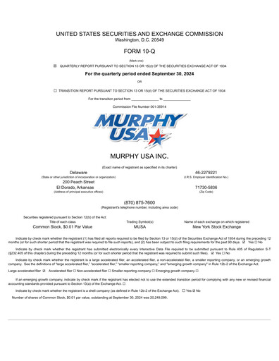 Thumbnail Murphy USA
 Quarterly Report 2024-q3