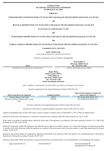 Thumbnail Rail Vision Annual Report 2023