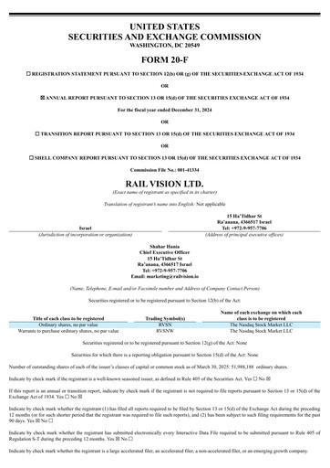 Thumbnail Rail Vision Annual Report 2024