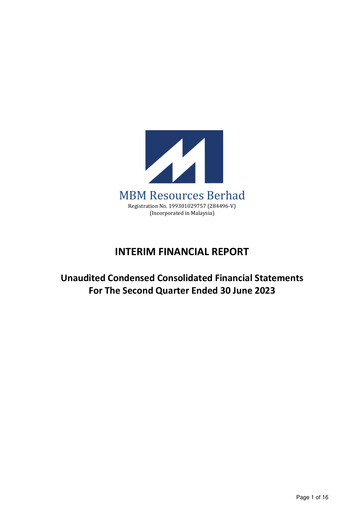 Thumbnail MBM Resources Quarterly Report 2023-q2