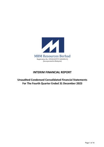 Thumbnail MBM Resources Quarterly Report 2023-q4