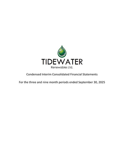 Thumbnail Tidewater Renewables Quarterly Report 2025-q3