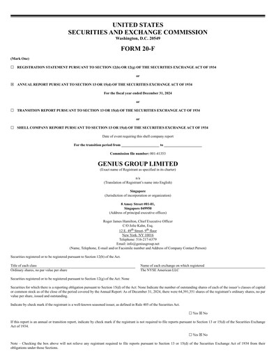 Thumbnail Genius Group Annual Report 2024