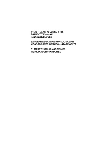 Thumbnail Astra Agro Lestari Quarterly Report 2026-q1