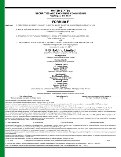 Miniature IHS Towers Rapport annuel 2024