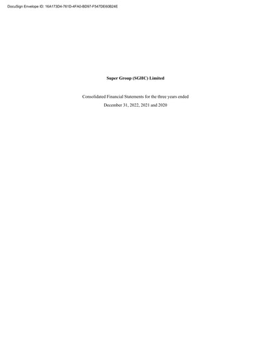 Thumbnail Super Group Financial Statement 2022