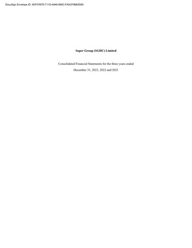 Thumbnail Super Group Financial Statement 2023
