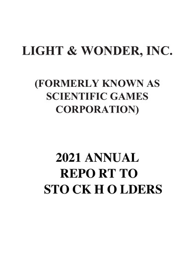 Thumbnail Light & Wonder Annual Report 2021