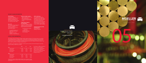 Thumbnail Mueller Industries
 Annual Report 2005