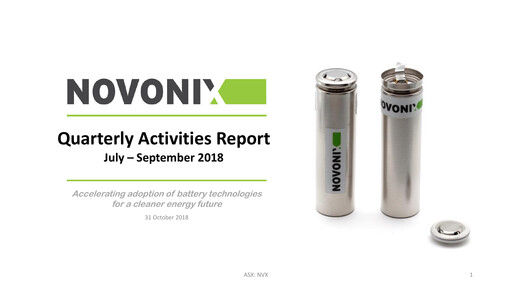 Thumbnail NOVONIX Quarterly Report 2018-q3