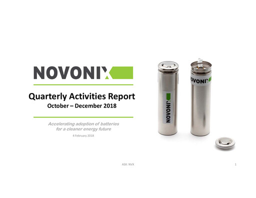 Thumbnail NOVONIX Quarterly Report 2018-q4