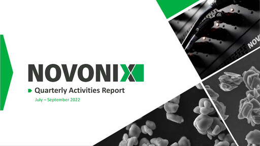 Thumbnail NOVONIX Quarterly Report 2022-q3