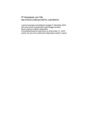 Thumbnail Bukalapak.com Financial Statement 2023