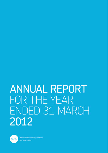 Thumbnail Xero Annual Report 2012