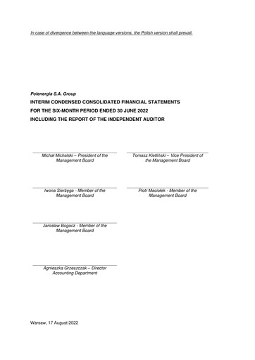 Thumbnail Polenergia Half-year Report 2022-h1