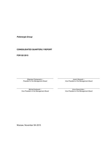 Vorschaubild Polenergia Quartalsbericht 2015-q3