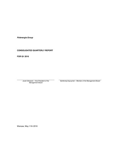 Vorschaubild Polenergia Quartalsbericht 2016-q1