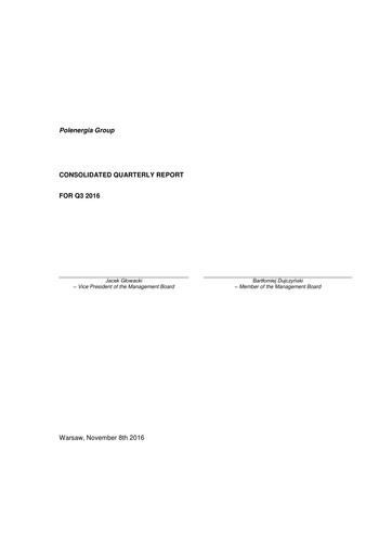 Vorschaubild Polenergia Quartalsbericht 2016-q3
