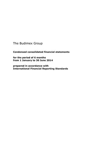 Miniature Budimex Rapport semestriel 2014-h1