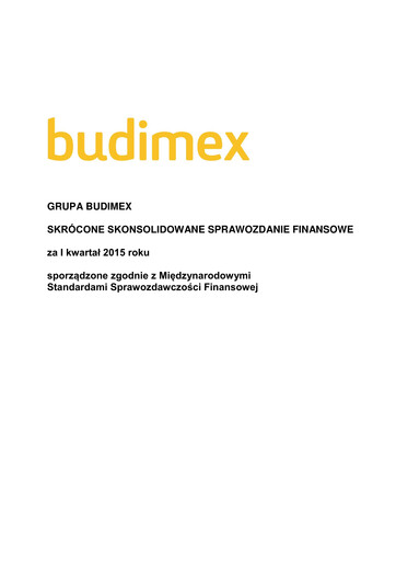 Thumbnail Budimex Quarterly Report 2015-q1