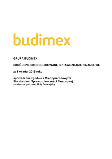 Thumbnail Budimex Quarterly Report 2019-q1