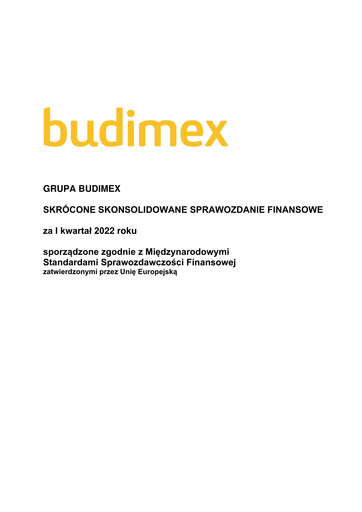 Thumbnail Budimex Quarterly Report 2022-q1