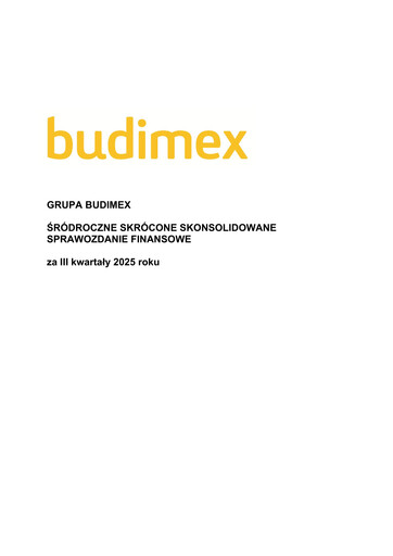 Thumbnail Budimex Quarterly Report 2025-q3