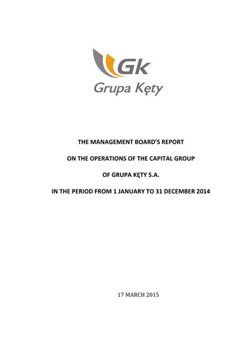 Thumbnail Grupa Kety Annual Report 2014